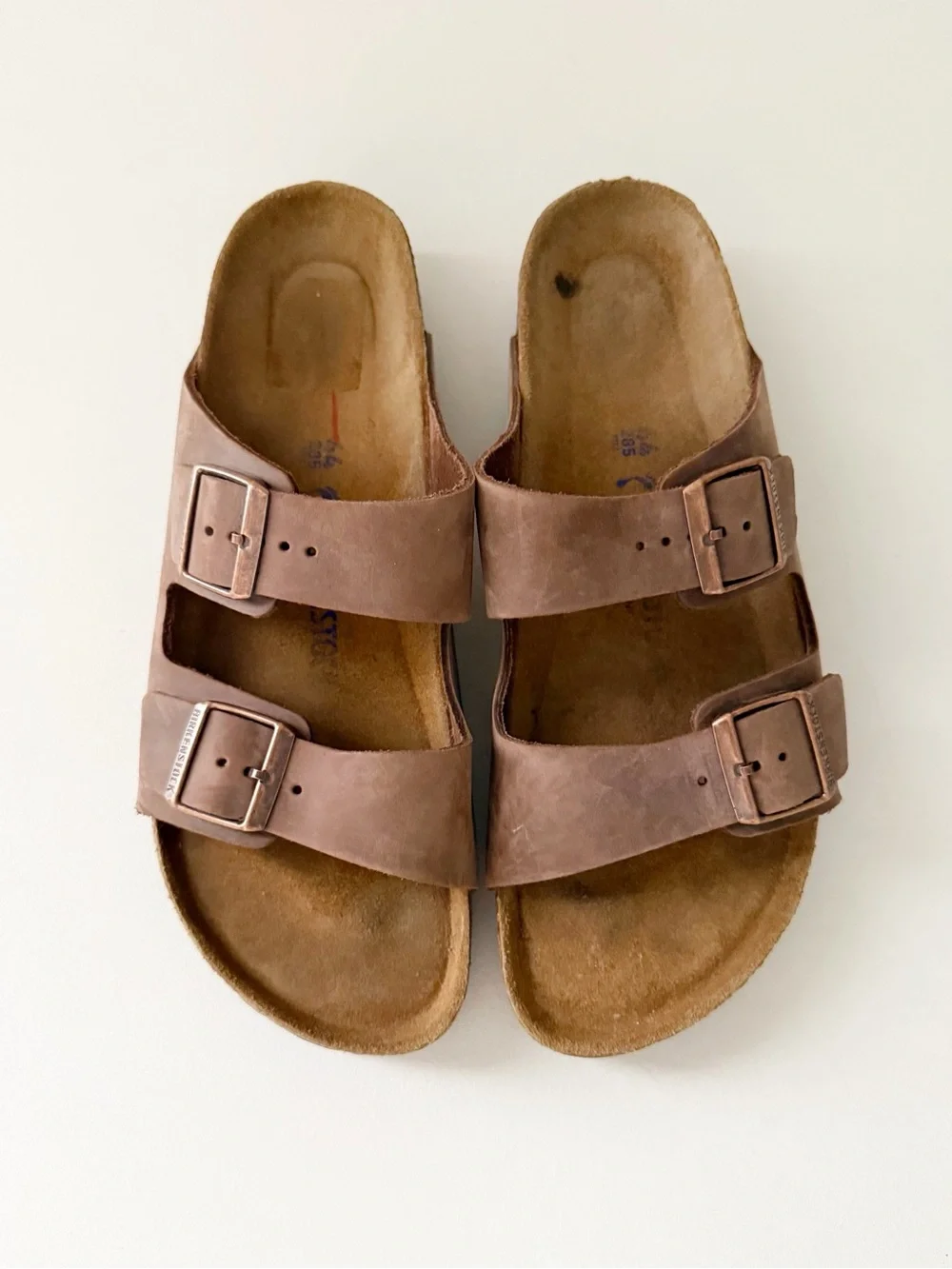 Birkenstock Arizona Sandal Mule US 11 EU 44 Two Strap Habana Oiled Leather